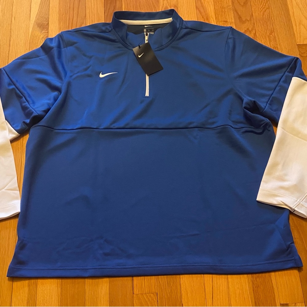 New Nike Quarter Zip Pullover Sweater Shirt Men’s Football Size XXL